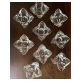 Vintage heavy glass candlestick holders