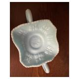 Vintage Fenton blue butterfly bonbon dish