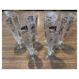 Vintage MCM Gold Accent Pilsner Glasses