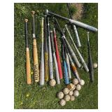 Vintage baseball and softball bats