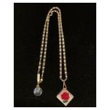 Vintage rose necklace