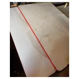 Vintage white enamel table with pull outside