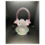 Vintage Fenton Handpainted Daisy Lane Basket