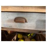 Vintage wooden toy shop workbench