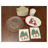 Christmas Gnome Platter, planter etc.