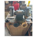 Craftsman bench grinder cabinet and contents