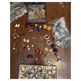 Vintage and modern pierced earrings