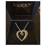 SUSPICION Sterling silver Marcasite necklace