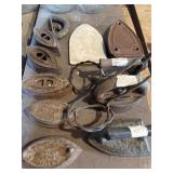 Vintage irons and holders