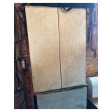 Metal and Wood Cabinet & Contents