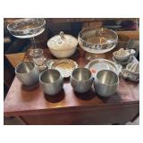 Vintage international pewter cups,juicers etc