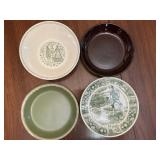 Vintage Hull, pottery pie plates etc