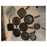 TFal Skillet, broiling pan , cookie sheets