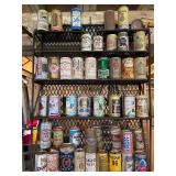 Vintage beer can collection