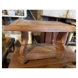 Vintage plastic end table with wheel