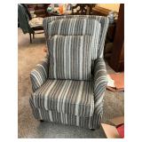 Lancer Striped Chair and Hassock