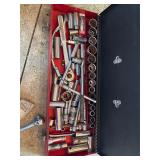 Vintage Craftsman Metal toolbox & Sockets etc