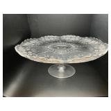 Vintage Wild Rose Pedestal Cake Plate