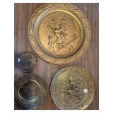 Vintage MCM stamped wall plate plates