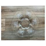 Vintage Floral Etched  & Lovebird Platters etc