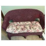 Vintage Purple Wicker Love Seat