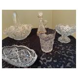 vintage American Brilliant Period cut glass etc