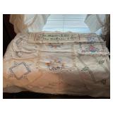 Vintage dresser scarves, doilies, embroidery etc