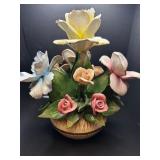 Vintage Capodimonte Porcelain Floral Centerpiece