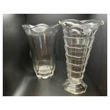 Vintage Tea Room Depression Glass Vase etc