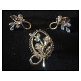 Vintage Star-art, Sterling Silver brooch set