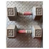 20 & 15lb Castiron Dumbbells