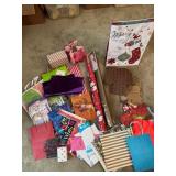 Christmas wrapping paper, Santa etc