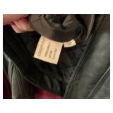 London Fog Black Leather Jacket size: 3XL
