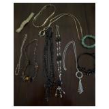 Vintage and modern necklaces etc