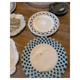 Vintage plates, milk, glass, serving trays, etc.