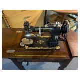 Vintage White Rotary Sewing Machine