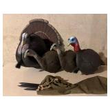 Tom & Hen Turkey Decoys and stakes