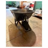 Large metal wheelbarrow