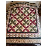 Cathedral window pattern quilt