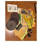 Sandpaper, sanding wheels etc