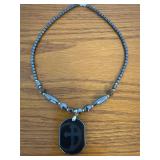 Hematite Cross beaded necklace