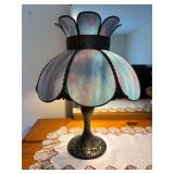 Vintage slag glass lamp