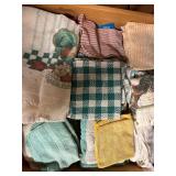 Kitchen towels, dish, cloths, potholders, etc.