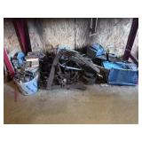 Scrao metal under tool bench
