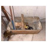 Door hardware, nails, wood, tub etc