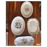 Vintage platters and relish dish