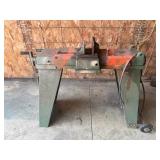Metal stand on wheels with Vise