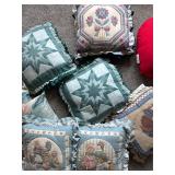 Vintage Quilted throw pillows, etc.