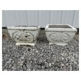 Vintage concrete planters