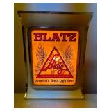 Vintage Blatz beer sign, lighted